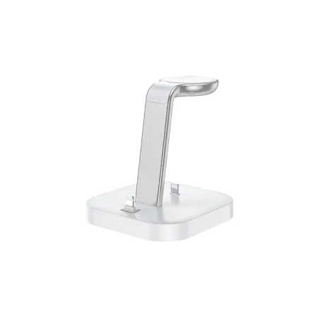Док-станция Hoco CW43 Graceful 3 в 1 для AirPods/iPhone/Apple Watch (белый)