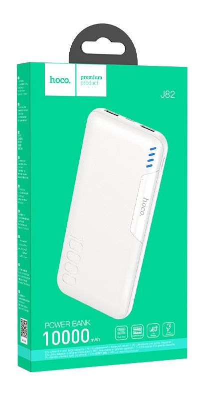 Внешний аккумулятор Hoco J82 Easylink 10000mAh USB/MicroUSB/Type-C/2хUSB (белый)