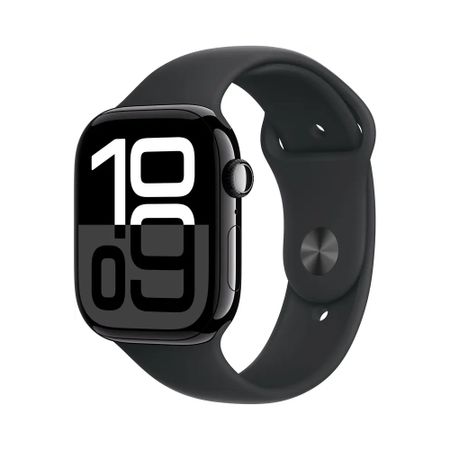 Смарт-часы Apple Watch Series 10 46mm Jet Black Aluminum Case with Black Sport Band (M/L)