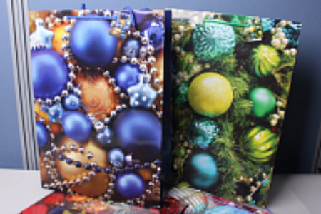 Пакет подарочный (Счастливого Нового Года) (33х45х10)