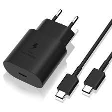 Сетевое зарядное устройство Samsung Super Fast Charger USB Type-C 25W + Cable Type-C (черный)