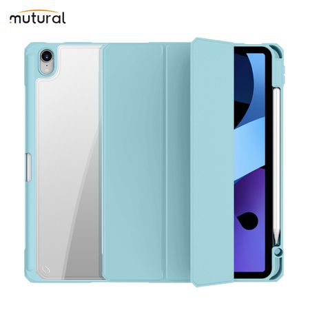 Чехол-книжка Mutural Folio Case для Apple iPad Pro 12.9 (2020/2021/2022) (полиуретан с подставкой) (голубой)