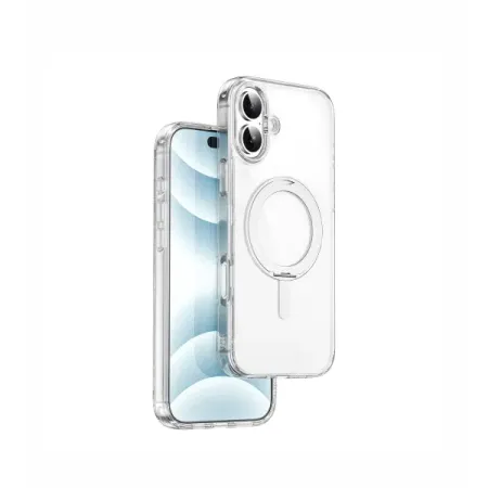 Чехол-накладка Wiwu iShield Ultra Magsafe (MCC-201) для iPhone 16 (кольцо-держатель/пластиковый) (прозрачный)