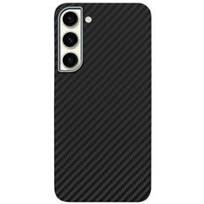 Чехол-накладка Kzdoo Keivlar Case для Samsung Galaxy S24 карбоновый (черно-серый в полоску)