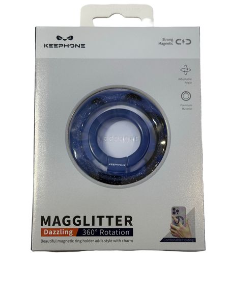 Магнитный держатель-кольцо Keephone Magglitter Dazzling для Apple iPhone (черный)
