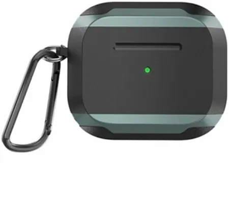Чехол WiWU Defender Strong Metal для AirPods 3 противоударный с карабином (черный/серый) марк хакерби defender of the realm dark age
