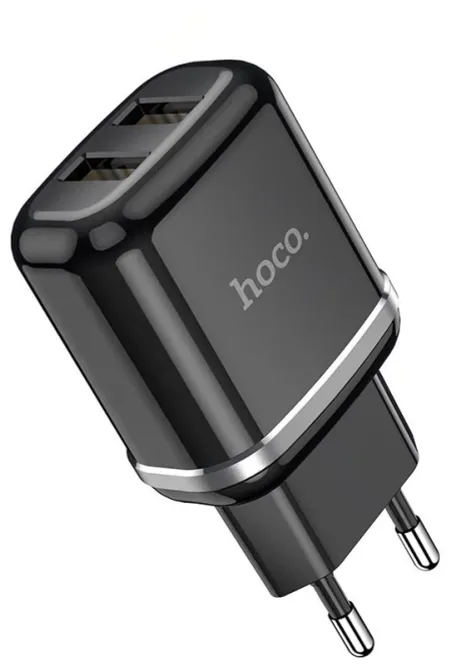 Сетевое зарядное устройство Hoco (N4) Aspiring 2xUSB 2.4A (черный)