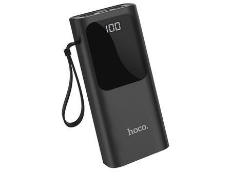 Внешний аккумулятор Hoco J41 Treasure 10000mAh 5V/2A (2xUSB) Micro USB/Type-C/Lightning (черный)
