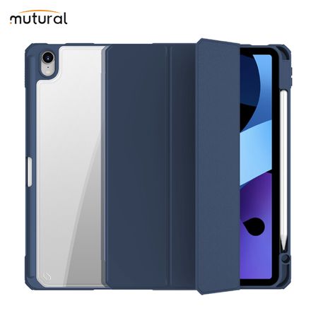 Чехол-книжка Mutural Folio Case для Apple iPad Air 4/5 и Air 11 (2024/2025), с подставкой и отделением под стилус (темно-синий)