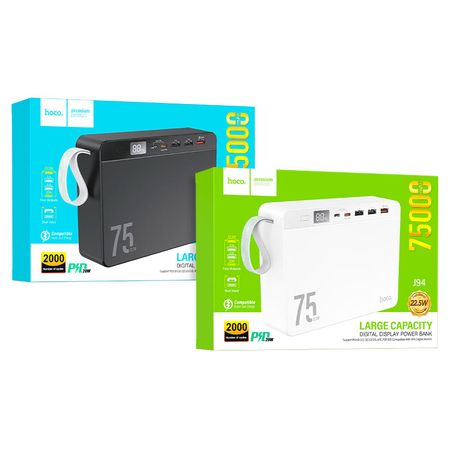 Универсальный внешний аккумулятор Hoco J94 75000mAh USBx3/ Micro USB/ Type-C (черный)