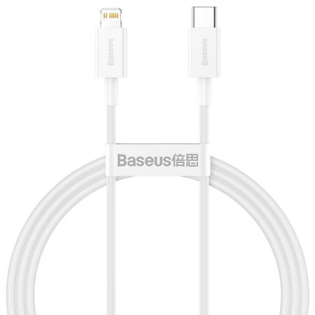 Кабель Baseus Superior Series 20W (Type-C) на (Lightning) (CATLYS-C02) 200см силикон (белый)