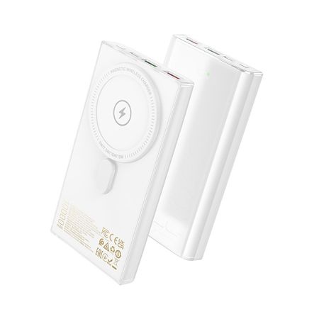 Внешний аккумулятор Hoco Q22 Taurus MagSafe 10000mAh USBх2/Type-C (белый)