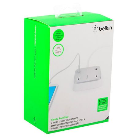 Сетевое зарядное устройство Belkin 4xUSB Charger 26W 2,4 А (White) келли келер жасмин рот интерьер не как у всех легко найти решение сделать выбор и реализовать