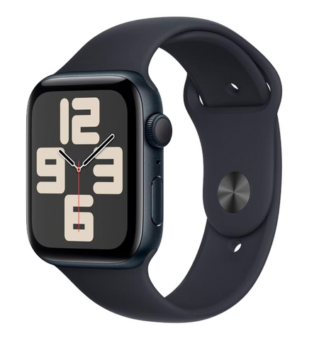 Смарт-часы Apple Watch SE (2024) 44mm Midnight Aluminium Case with Midnight Sport Band (M/L)