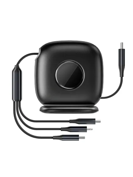 Кабель WIWU 3 в1 Fast Charging Cable Desktop Organizer Type-C на Type-C/Lightning/micro USB 1.5m (черный)