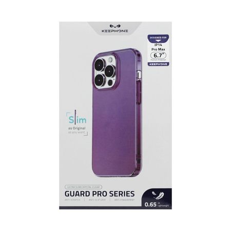 Чехол-накладка Keephone Grifit для Apple iPhone 14 Pro Max пластиковый (прозрачно-фиолетовый)
