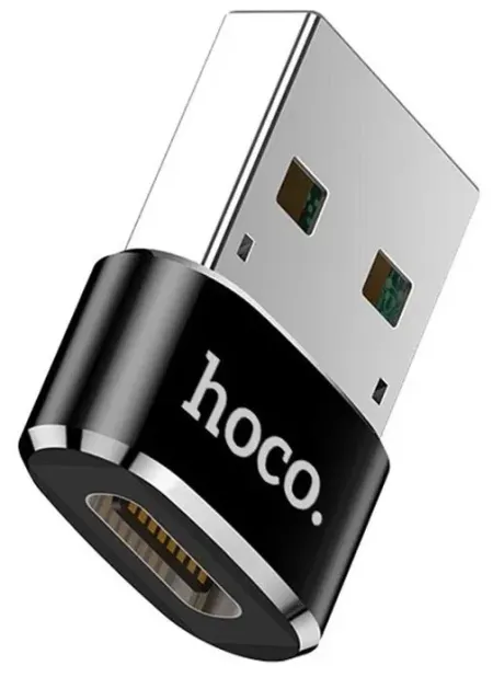 Адаптер Hoco UA6 USB 2.0/Type-C (черный)