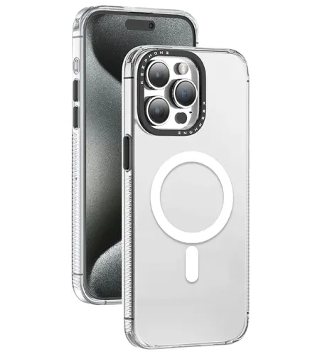 Чехол-накладка Keephone Magnet Pro для Apple iPhone 15 Pro Max пластиковый (прозрачный)