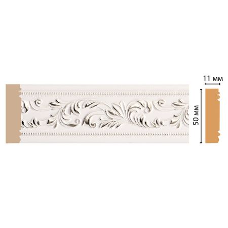 молдинг DECOMASTER 51х11х2400 мм белый полистирол, арт.156-60