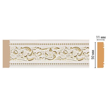 молдинг DECOMASTER 51х11х2400 мм белый полистирол, арт.156-54