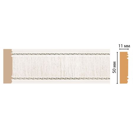 молдинг DECOMASTER 51х11х2400 мм белый полистирол, арт.156-7D