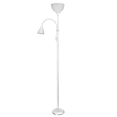 торшер ARTSTYLE Лора Е27/Е14 100Вт/40Вт с двумя плафонами белый лора кейли последний сценарий