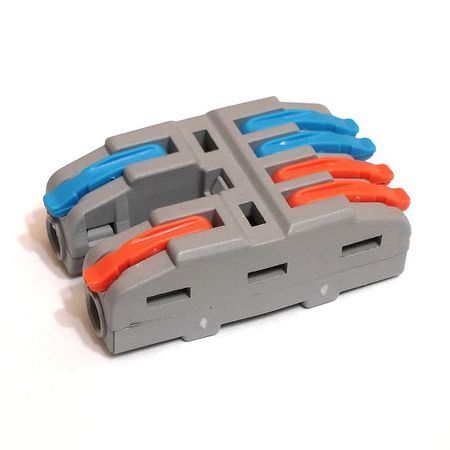 клемма разветвительная DORI СМК 422-4 2-х полюсная 2шт серый/оранжевый/синий