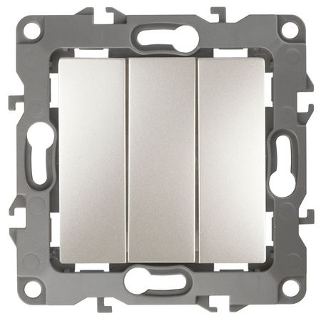 выключатель 3-клавишный ЭРА серия 12 перламутр