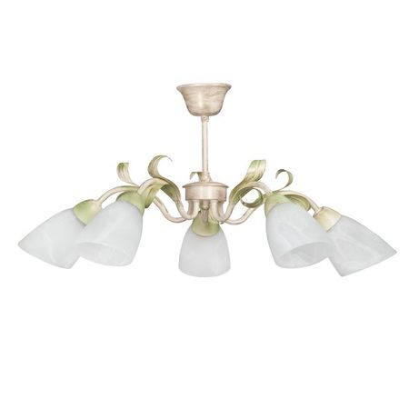 люстра потолочная VITALUCE Starlig 5х40Вт E14 металл бежевый