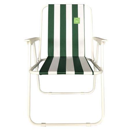 стул туристический складной 47х51х75см с подлокотниками в полоску в асс-те
