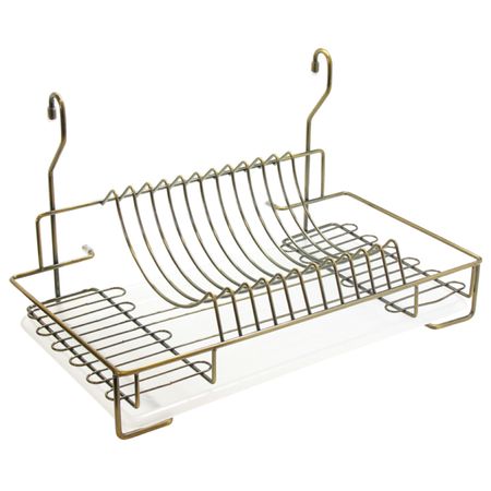 сушка для посуды для рейлинга LEMAX 440х258х260мм с поддоном античная бронза