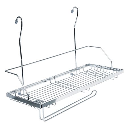 полка для рейлинга 1-ярусная 395х215х300мм хром с держателем для полотенца