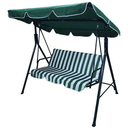 качели садовые 1,7х1,1х1,53м в полоску (до 150кг)