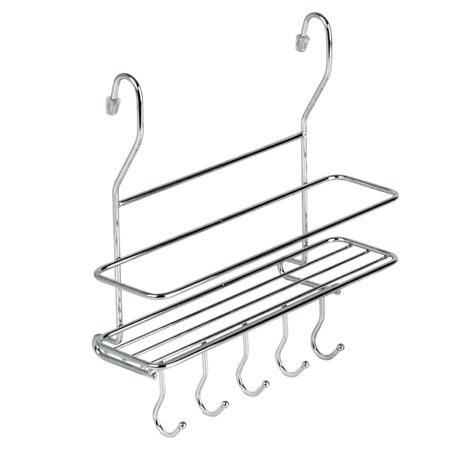 полка для рейлинг с крючками 265х100х270мм хром