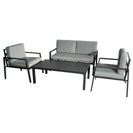 комплект садовой мебели серый 4 предмета