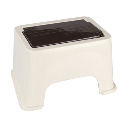 табурет подставка с боксом 35x25,9x20,3см коричневый пластик