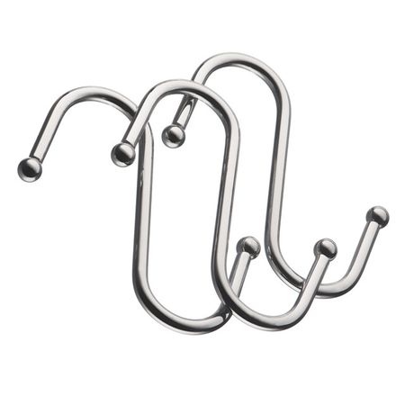 крючок для рейлинга 70x40x12мм хром 3шт декорированный