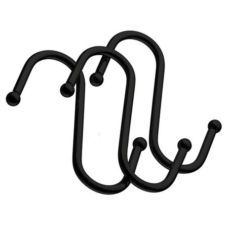 крючок для рейлинга 70x40x12мм черный матовый 3шт декорированный