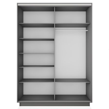 корпус шкафа-купе Экспресс 2 1600х2200х600мм серый диамант ЛДСП