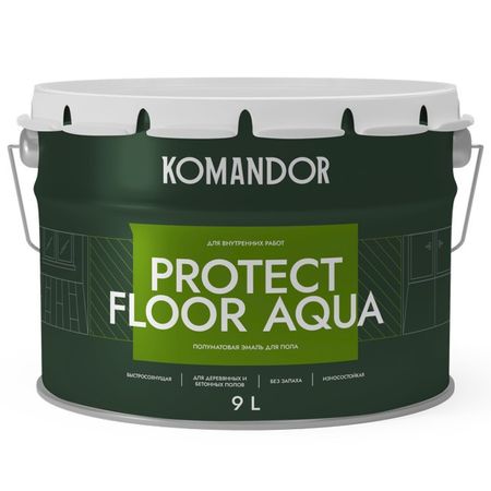 эмаль KOMANDOR Protect Floor Aqua для пола база С 9 л бесцветная,арт.S1314003010 пола гарнет герой туманной долины