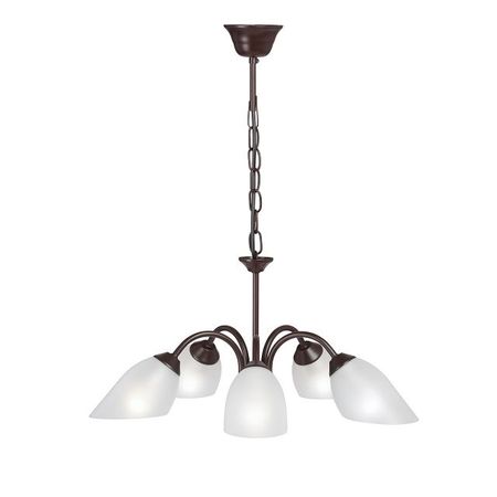 люстра подвесная VITALUCE loko 5х40Вт E14 металл коричневый