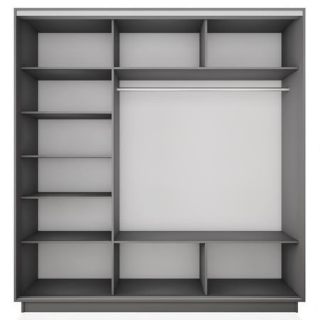 корпус шкафа-купе Экспресс 2 1800х2200х600мм серый диамант ЛДСП