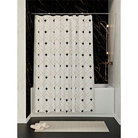 занавеска для ванной MY SPACE Chicago 180х180см полиэстер с люверсами