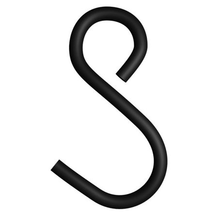 крючок на рейлинг несъемный черный матовый