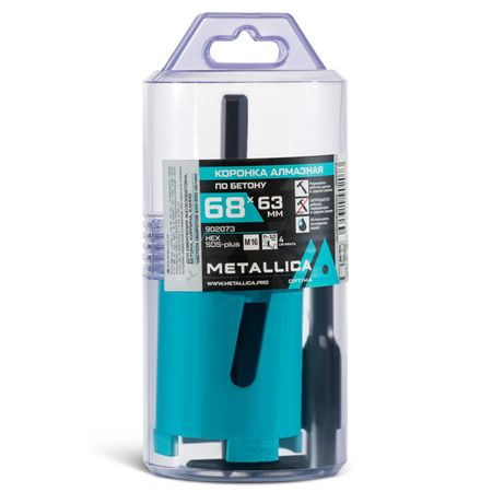 коронка алмазная METALLICA Optima по бетону 68x63мм