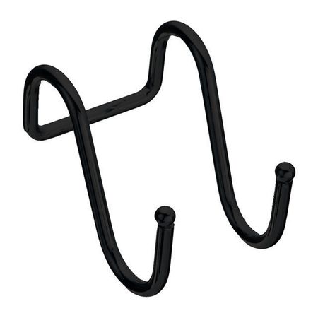 крючок для рейлинга двойной 50x65x75мм черный декорированный