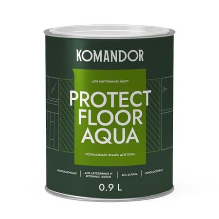 эмаль KOMANDOR Protect Floor Aqua для пола база С 0,9 л бесцветная,арт.S1314003001 пола гарнет герой туманной долины