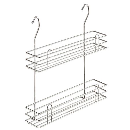 полка для рейлинга 2х ярусная для специй 405х110х355мм хром