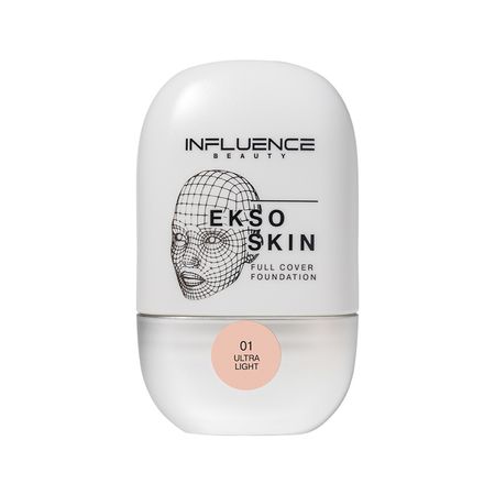 Основа тональная для лица INFLUENCE BEAUTY EKSO SKIN с высокой степенью покрытия тон 01 Ultra light евгений форофонтов тот который выжил записки не совсем здорового человека
