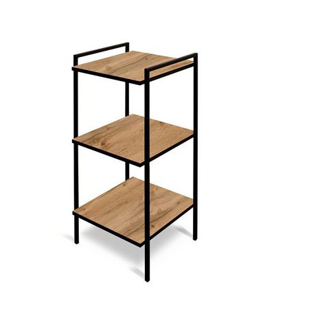 стеллаж три полки 380х380х850мм ЛДСП металл/ЛДСП дуб вотан